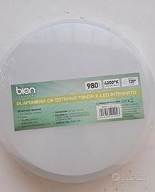 Plafoniera da esterno tonda a Led Integrato