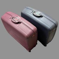 2 valigie Delsey vintage rigide/blu e rosso scuro