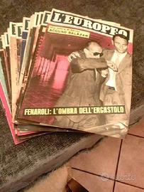 Lotto 18 numeri de "L'Europeo" anni '60