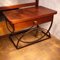 TAVOLINO VINTAGE IN LEGNO E FERRO