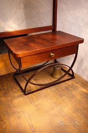 TAVOLINO VINTAGE IN LEGNO E FERRO