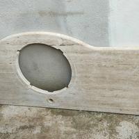 Top in travertino resinato per mobile bagno