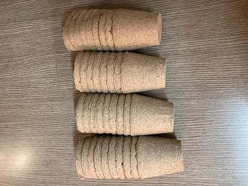 Vasetti vaso in torba biodegradabile 8cm x 8cm