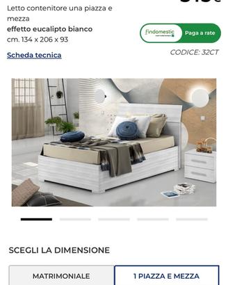 Letto contenitore da una piazza e mezza