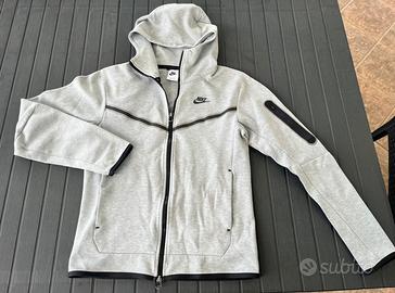 Felpa NIKE Tech Fleece grigia full zip taglia XS