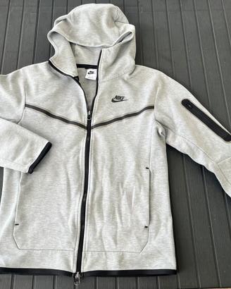 Felpa NIKE Tech Fleece grigia full zip taglia XS