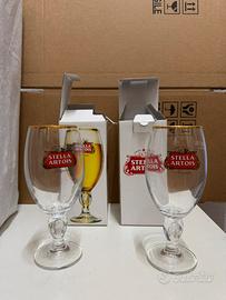 STELLA ARTOIS 2 bicchieri birra, nuovi mai usati