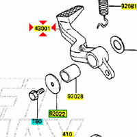 Pedale freno post Kawasaki ZZR 600 430011224