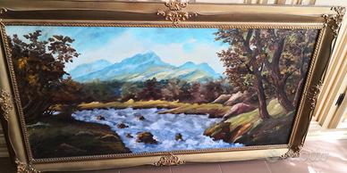 Quadro paesaggio dipinto a mano olio su tela