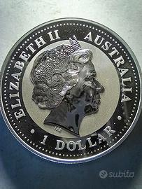 1 DOLLARO AUSTRALIANO 2001 ANNO DEL SERPENTE PROOF