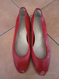 Scarpe rosse artigianali Spelta numero 38