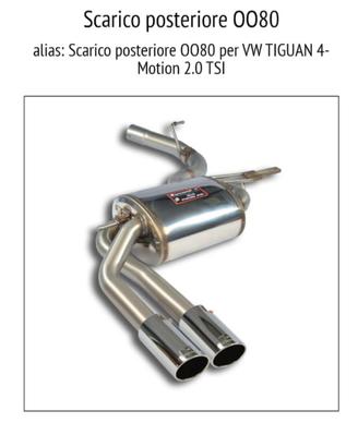 marmitta supersprint completa per vw tiguan rline 
