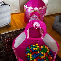 Tenda gioco con tunnel e piscina palline