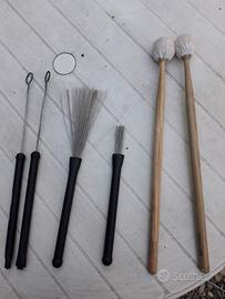 bacchette batteria e spazzole