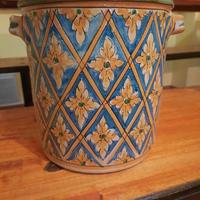 Vaso capasa biansata terracotta Caltagirone