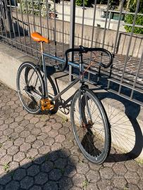 Bicicletta a scatto fisso / single speed chromata