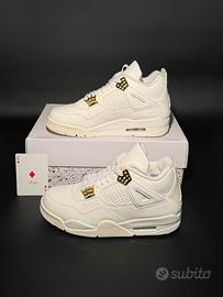 Air Jordan 4 Metallic Gold | J4 Bianche e oro 37.5