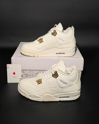 Air Jordan 4 Metallic Gold | J4 Bianche e oro 37.5
