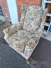 poltrona in tessuto pregiato bergere