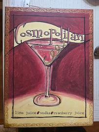 Quadro in legno Cosmopolitan vintage 