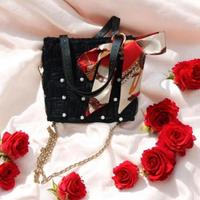 borsa nera in organza