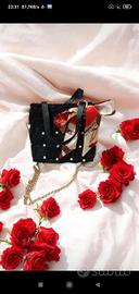 borsa nera in organza