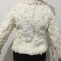 Giacca Pelliccia LAPIN bianco candido tg 42