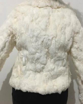 Giacca Pelliccia LAPIN bianco candido tg 42