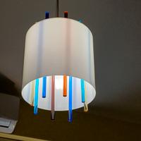 lampadario La Murrina in vetro bianco con pendenti