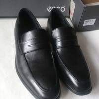 Scarpe mocassino uomo, pelle nera, ECCO, numero 45