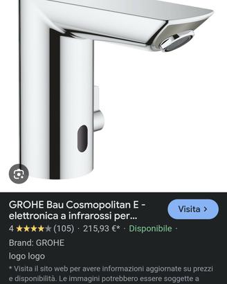 grohe rubinetto infrarossi