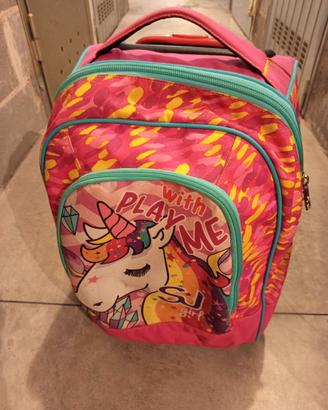 Cartella scuola co trolley