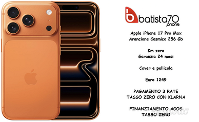 Apple iPhone 17 Pro Max Arancione Cosmico 256 Gb