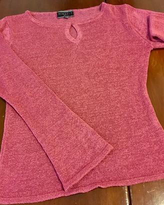 Maglia donna made in Italy filato frisè in viscosa