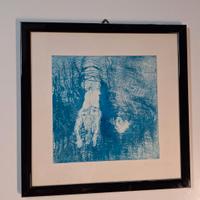 Acquaforte numerato e firmato del 1975 con cornice