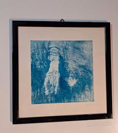 Acquaforte numerato e firmato del 1975 con cornice