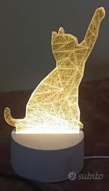 Lampada da tavolo a forma di gatto, 4 euro
