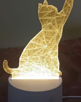 Lampada da tavolo a forma di gatto, 4 euro