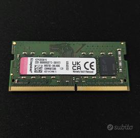 RAM Kingston 16GB DDR4 SO-Dimm 3200MHz
