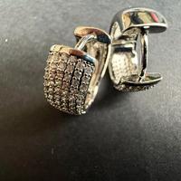 Orecchini unisex con zircone lucido