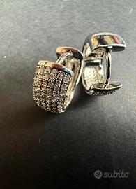 Orecchini unisex con zircone lucido