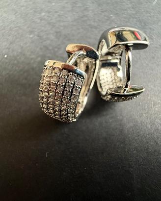 Orecchini unisex con zircone lucido