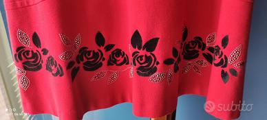 Vestito rosso e nero tg. 42
