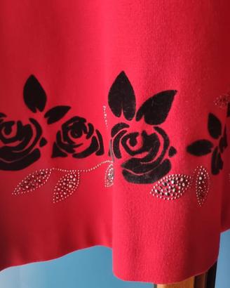 Vestito rosso e nero tg. 42