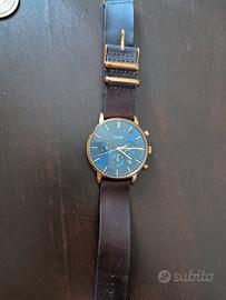 Orologio Cluse oro con cinturino in pelle marrone