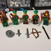 5 Minifigures LEGO Forestmen castle