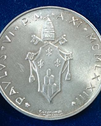 Paolo VI, 500 Lire argento del 1973 Fdc
