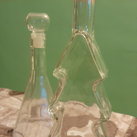 2 bottiglie vetro per liquori o distillati