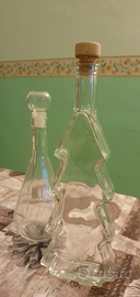 2 bottiglie vetro per liquori o distillati