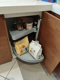2 coppie ripiani girevoli per base cucina angolare